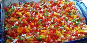 Trempette étagée pour chips de maïs